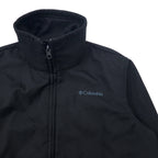 Columbia 3WAY Mountain Parka Softshell Jacket M Black Nylon OMNI-TECH Waterproof Fleece Liner Detachable Hood INTERCHANGE