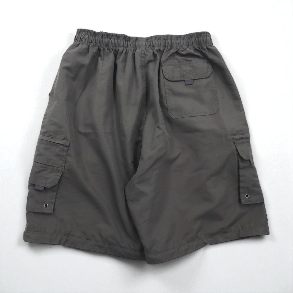 KOREX Outdoor 3-Way Convertible Cargo Shorts, XL, Gray, Drawcord, Utility Pockets