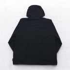 PACIFIC TRAIL (LONDON FOG) 90s Shell Parka L Black Nylon Drawcord Made in Sri Lanka