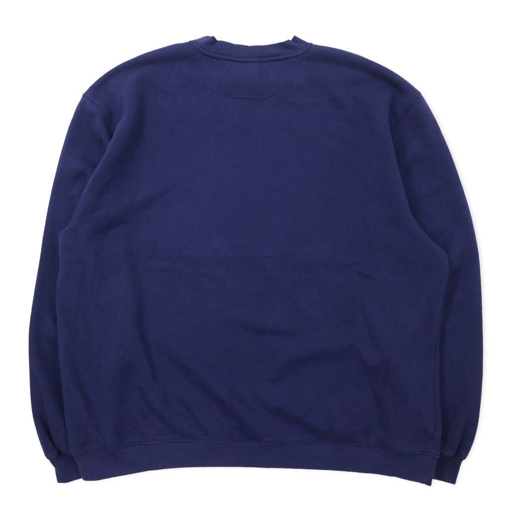 Reebok 00s NFL Print Sweatshirt XL Navy Cotton Fleece Lined Front V BRONCOS FOOTBALL Big Size