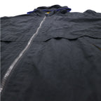 PACIFIC TRAIL (LONDON FOG) 90s Shell Parka L Black Nylon Drawcord Made in Sri Lanka