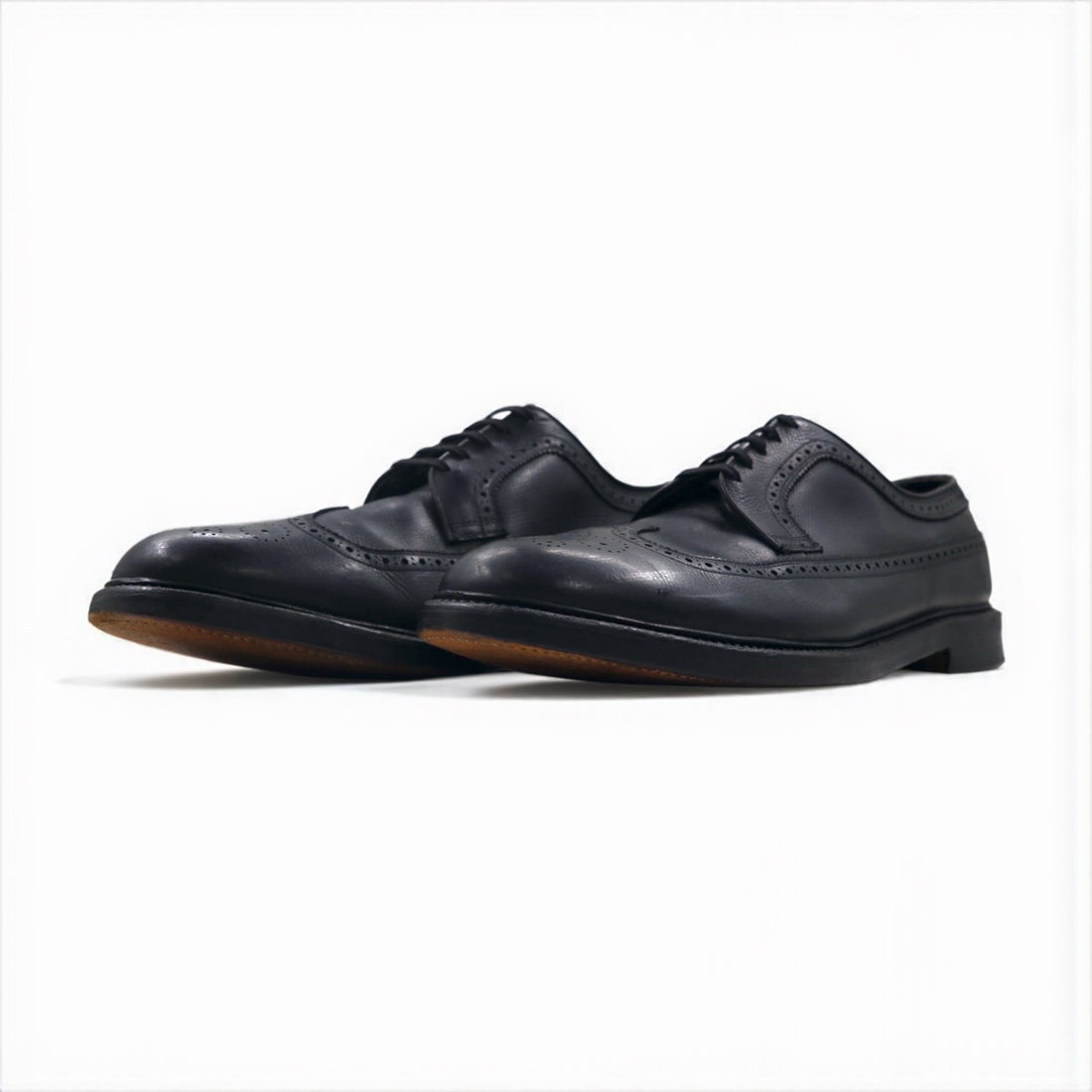 80s USA Vintage Wingtip Shoes MASON 80s Made in USA Wingtip Dress Shoes Size 28.5cm Goodyear Welt Medallion Executive Imperials by MASON 9663D1