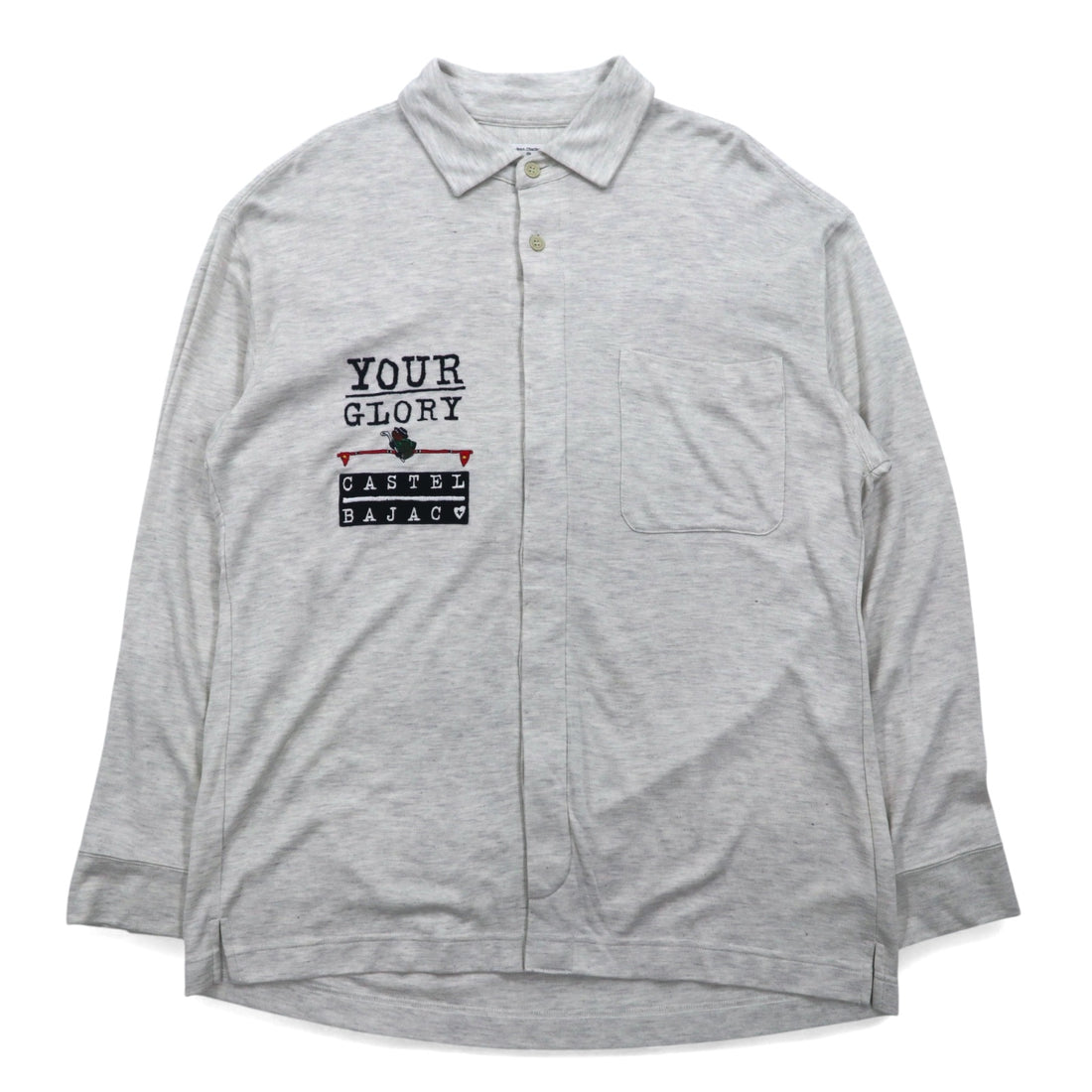 Castelbajac sport 90s Polynosic shirt XL grey cotton YOUR GLORY made in Japan