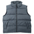 日本然リトテ-古着オンライン-LIVING ISLAND スタンドカラーインサレーションベスト L グレー ポリエステル-Living Island Stand Collar Puffer Vest L Gray Polyester