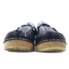 Sac exclusive sabot Swedish clog sandals 23cm navy leather