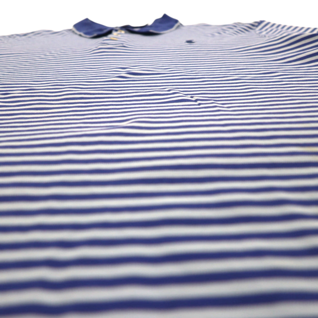 POLO RALPH LAUREN クラシックフィット ボーダー ポロシャツ XL ブルー コットン スモールポニー刺繍