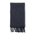 日本然リトテ-古着オンライン-POLO RALPH LAUREN イタリア製 マフラー ブラック グレー スモールポニー 刺繍-POLO RALPH LAUREN Italy Made Scarf Black Gray Small Pony Embroidery