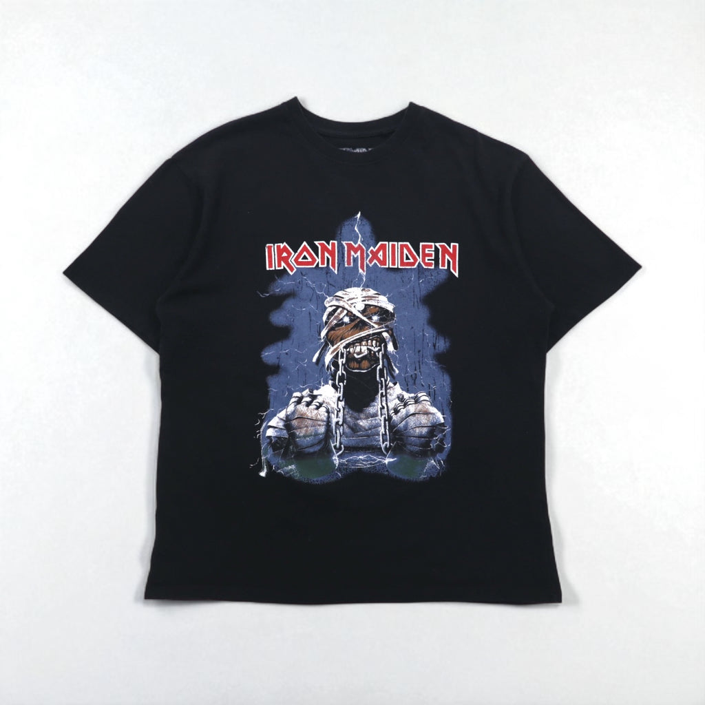 IRON MAIDEN WORLD SLAVERN TOUR 1984-85 Tour Rock Band T-Shirt M Black Double-sided Print PULL&amp;BEAR Made in Turkey