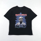 IRON MAIDEN WORLD SLAVERN TOUR 1984-85 Tour Rock Band T-Shirt M Black Double-sided Print PULL&amp;BEAR Made in Turkey