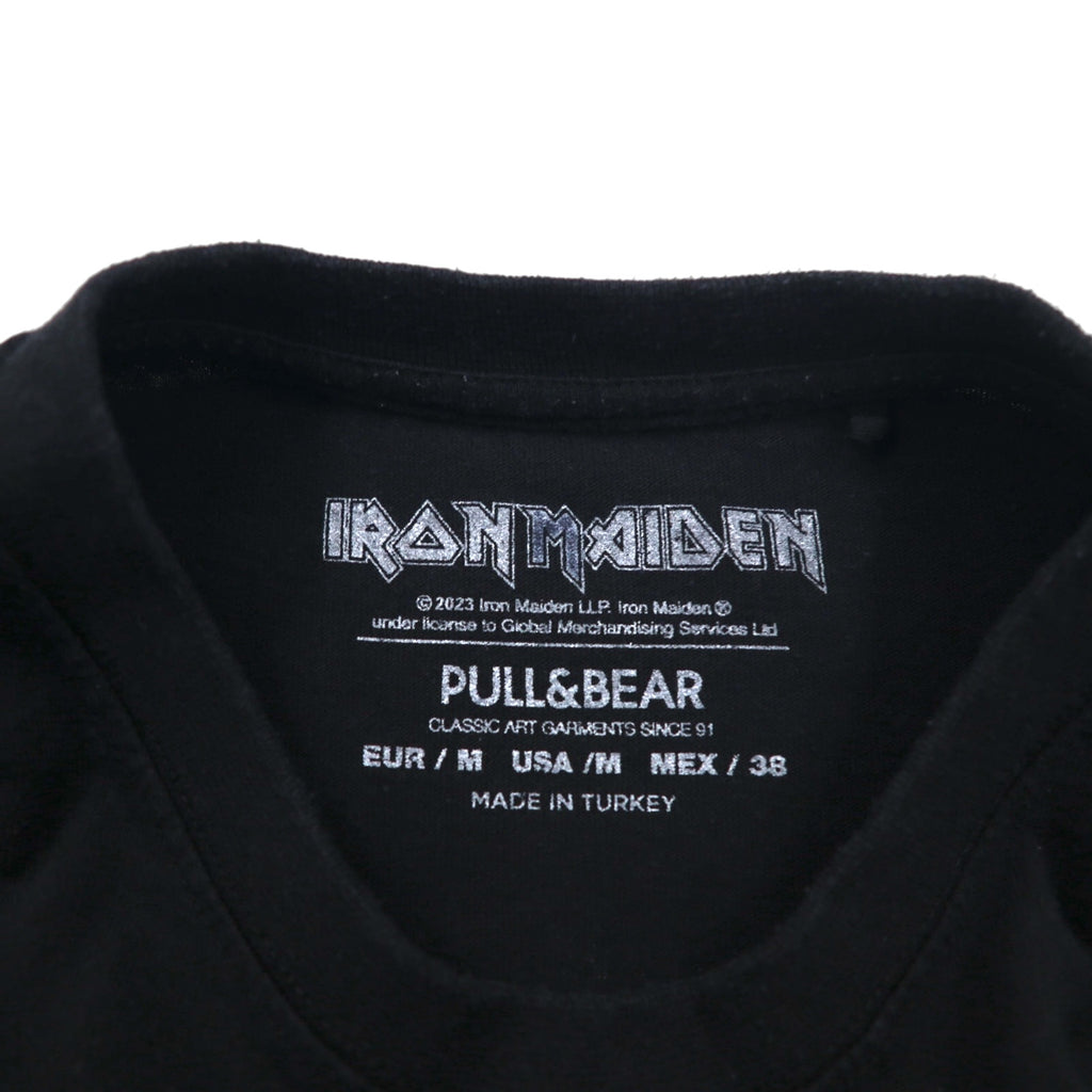 IRON MAIDEN WORLD SLAVERN TOUR 1984-85 Tour Rock Band T-Shirt M Black Double-sided Print PULL&amp;BEAR Made in Turkey