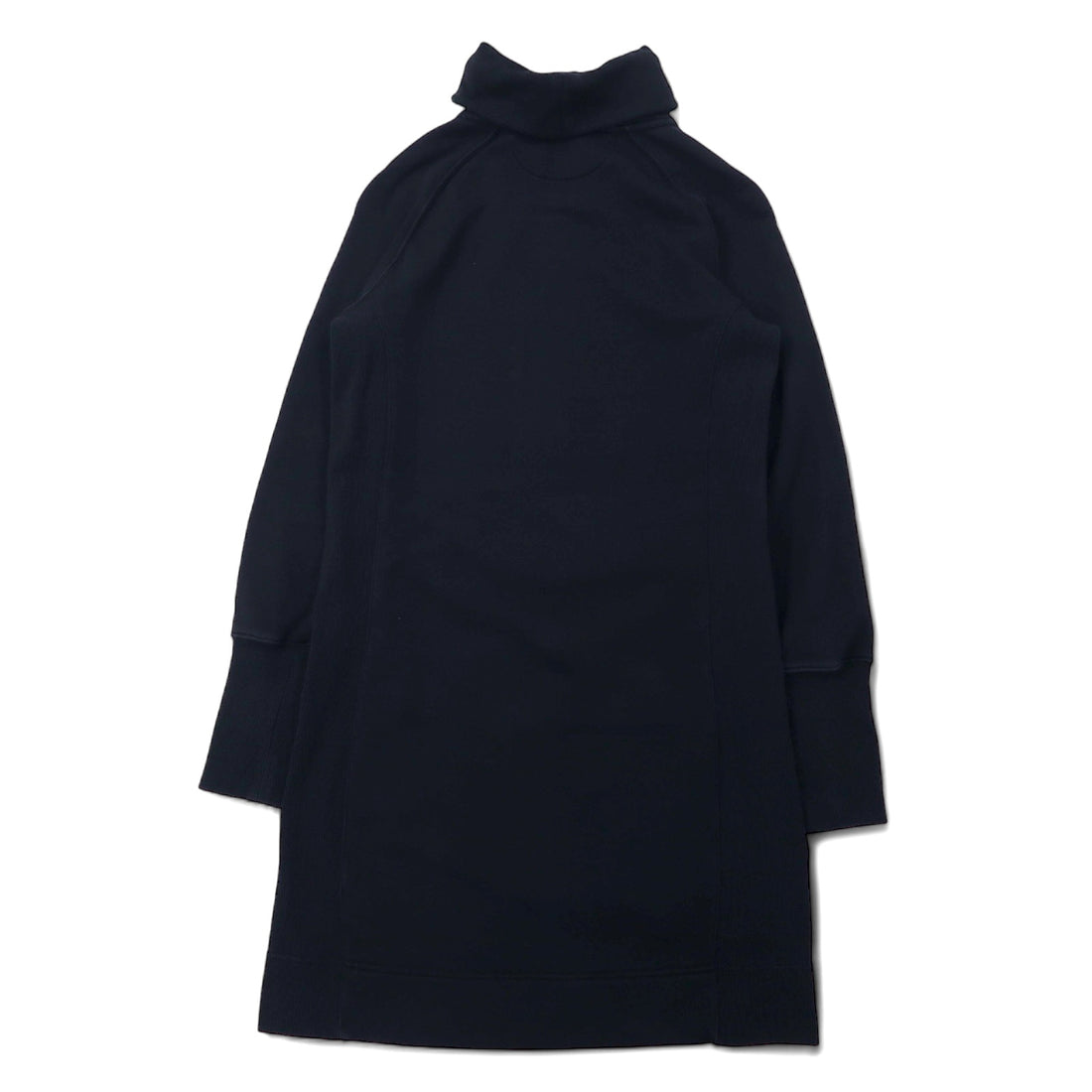 MERRELL Turtleneck Sweat Dress S Black Cotton French Terry Dress Cowl Neck Long Sleeve Pockets JWF25772