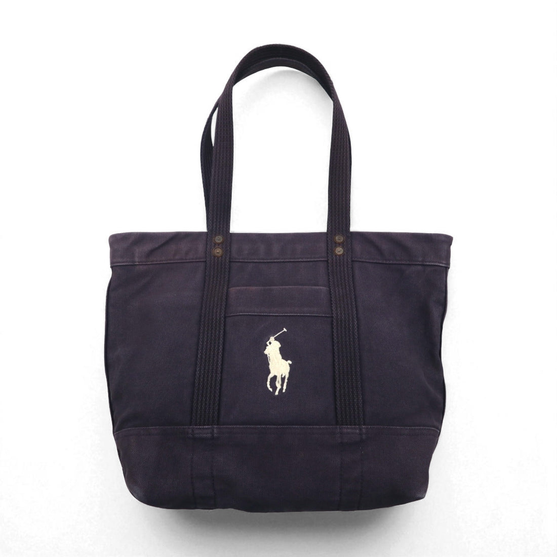 Polo Ralph Lauren トートバッグ ネイビー キャンバス ヴィンテージ加工 ポニー刺繡