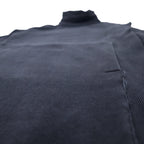 MERRELL Turtleneck Sweat Dress S Black Cotton French Terry Dress Cowl Neck Long Sleeve Pockets JWF25772