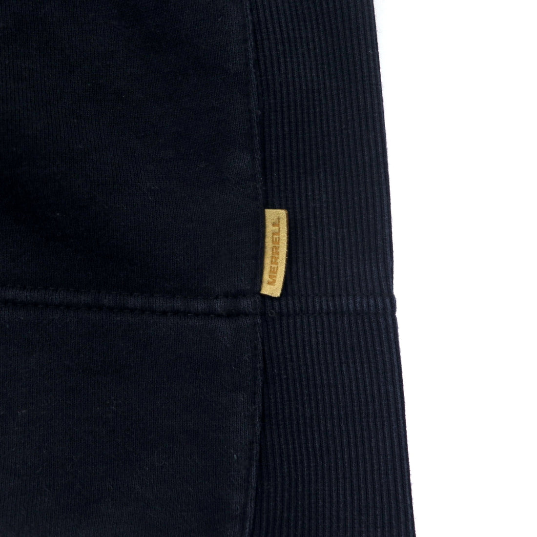 MERRELL Turtleneck Sweat Dress S Black Cotton French Terry Dress Cowl Neck Long Sleeve Pockets JWF25772