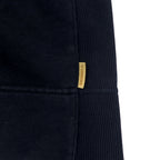 MERRELL Turtleneck Sweat Dress S Black Cotton French Terry Dress Cowl Neck Long Sleeve Pockets JWF25772