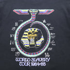IRON MAIDEN WORLD SLAVERN TOUR 1984-85 Tour Rock Band T-Shirt M Black Double-sided Print PULL&amp;BEAR Made in Turkey