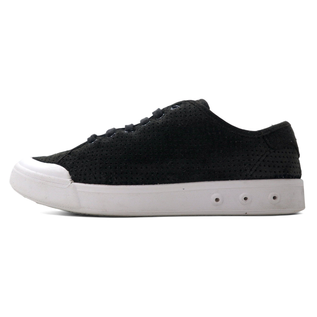 日本然リトテ-古着オンライン-rag & bone スエード パンチングレザー スニーカー 24cm グレー-rag & bone suede perforated leather Sneakers US7 Gray