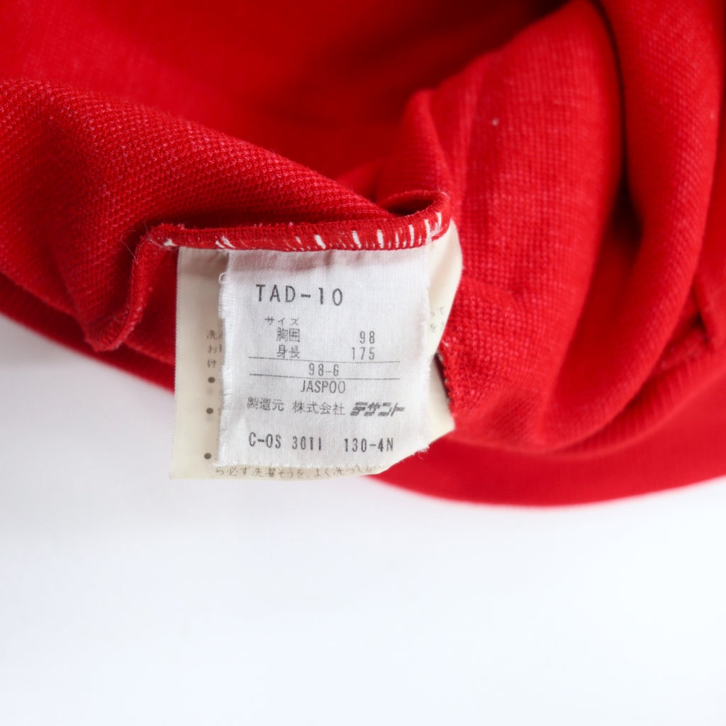 adidas Descente 80s Track Jacket Jersey XL Red Polyester Trefoil Logo Embroidered