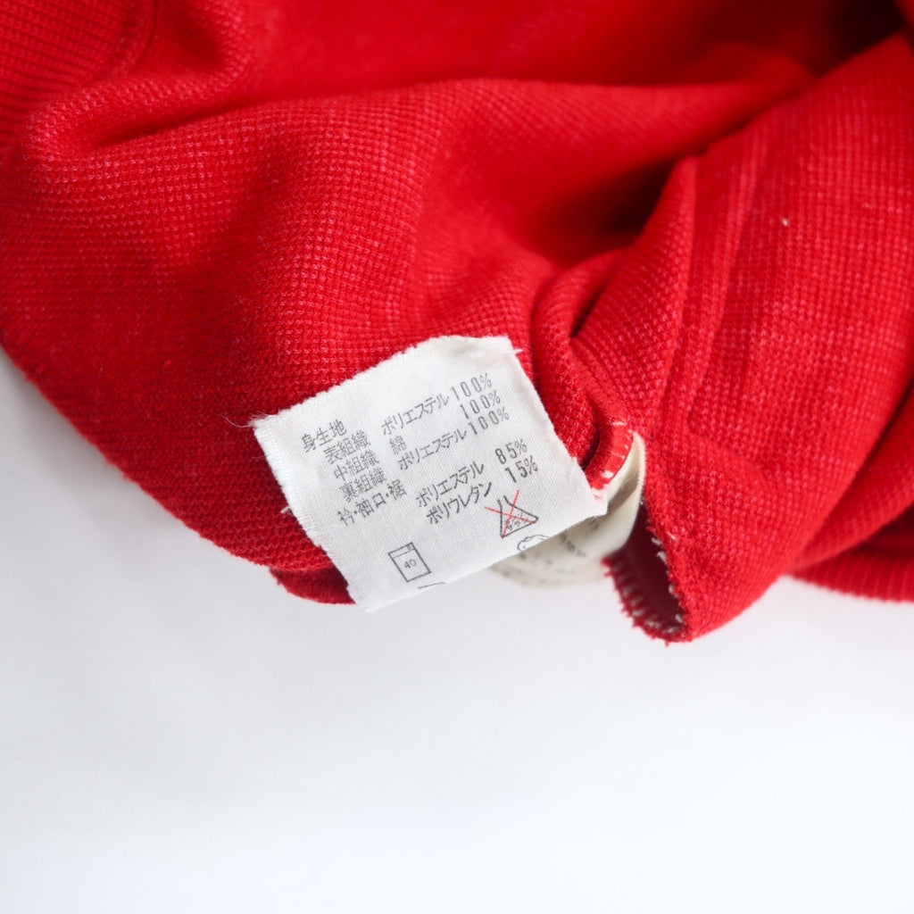 adidas Descente 80s Track Jacket Jersey XL Red Polyester Trefoil Logo Embroidered