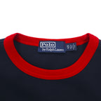 Polo by Ralph Lauren Crew Neck Sweatshirt, XS, Navy, Red, Cotton, Back Print
