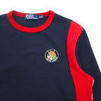 Polo by Ralph Lauren Crew Neck Sweatshirt, XS, Navy, Red, Cotton, Back Print