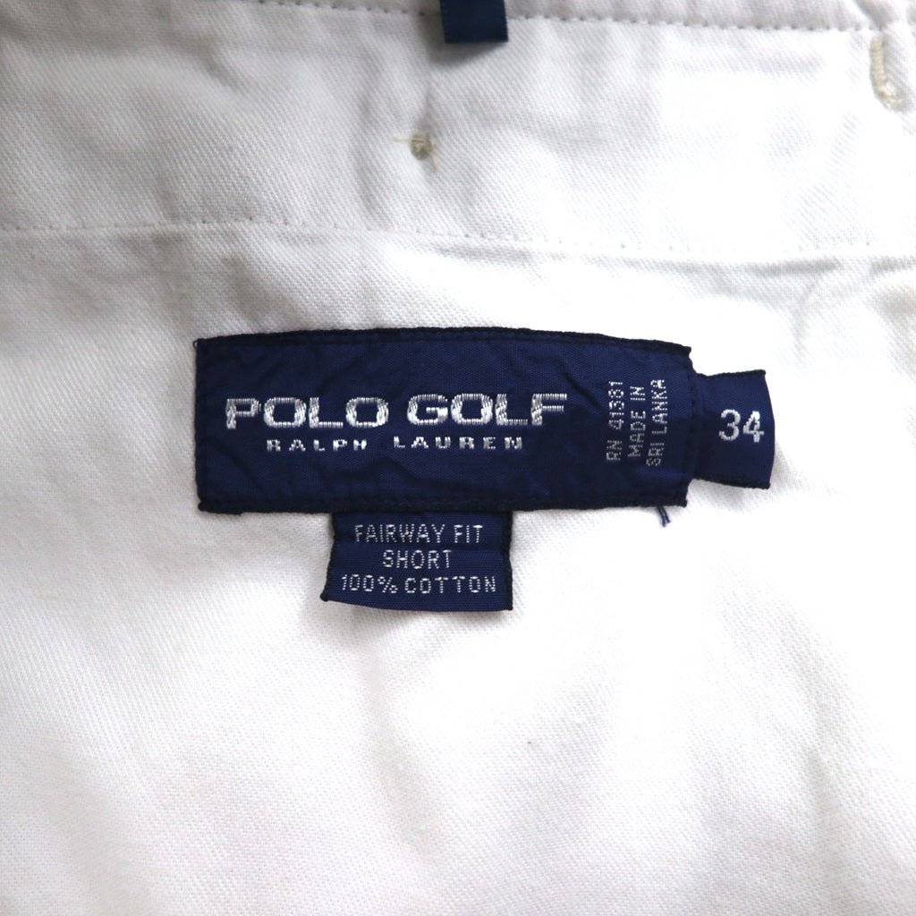 POLO GOLF RALPH LAUREN 90s Polo Chino 2-Pleated Chino Shorts Half Pants L Beige Cotton