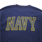 Vintage 90s USA Made US NAVY Sweatshirt SOFFE Sweatshirt XL Navy Double-sided Print Military