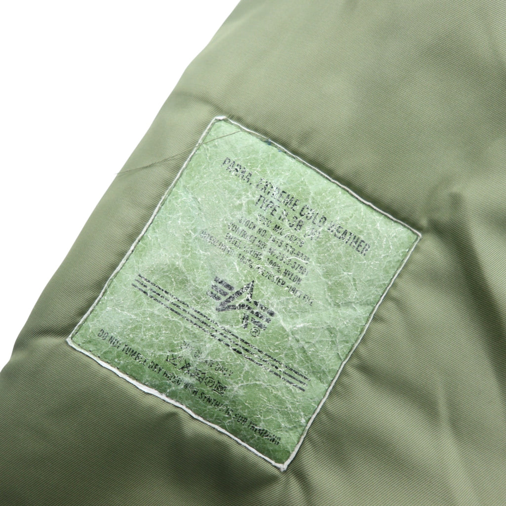 ALPHA INDUSTRIES INC N-3B Flight Jacket, M, Khaki, Polyester, Drawstring, Detachable Fur, MIL-J-6279