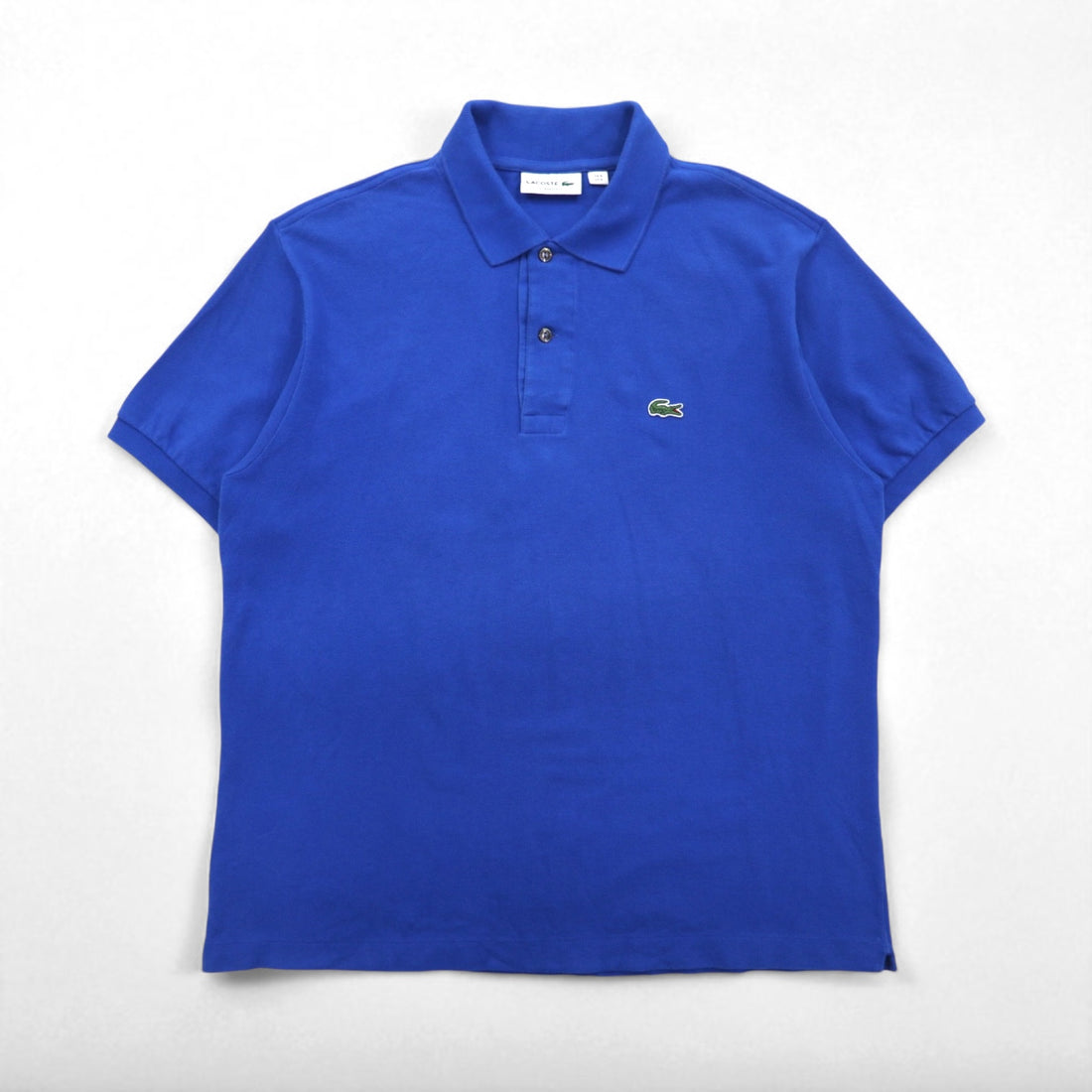 LACOSTE クラシックフィット ポロシャツ L ブルー コットン 鹿の子 F8455