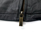 CHAPS Leather Jacket, Rider's Jacket, L, Black, Cowhide, Check Lining, Made in Pakistan