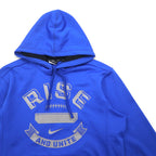 NIKE THERMA-FIT Pullover Hoodie L Blue Polyester 607786-494