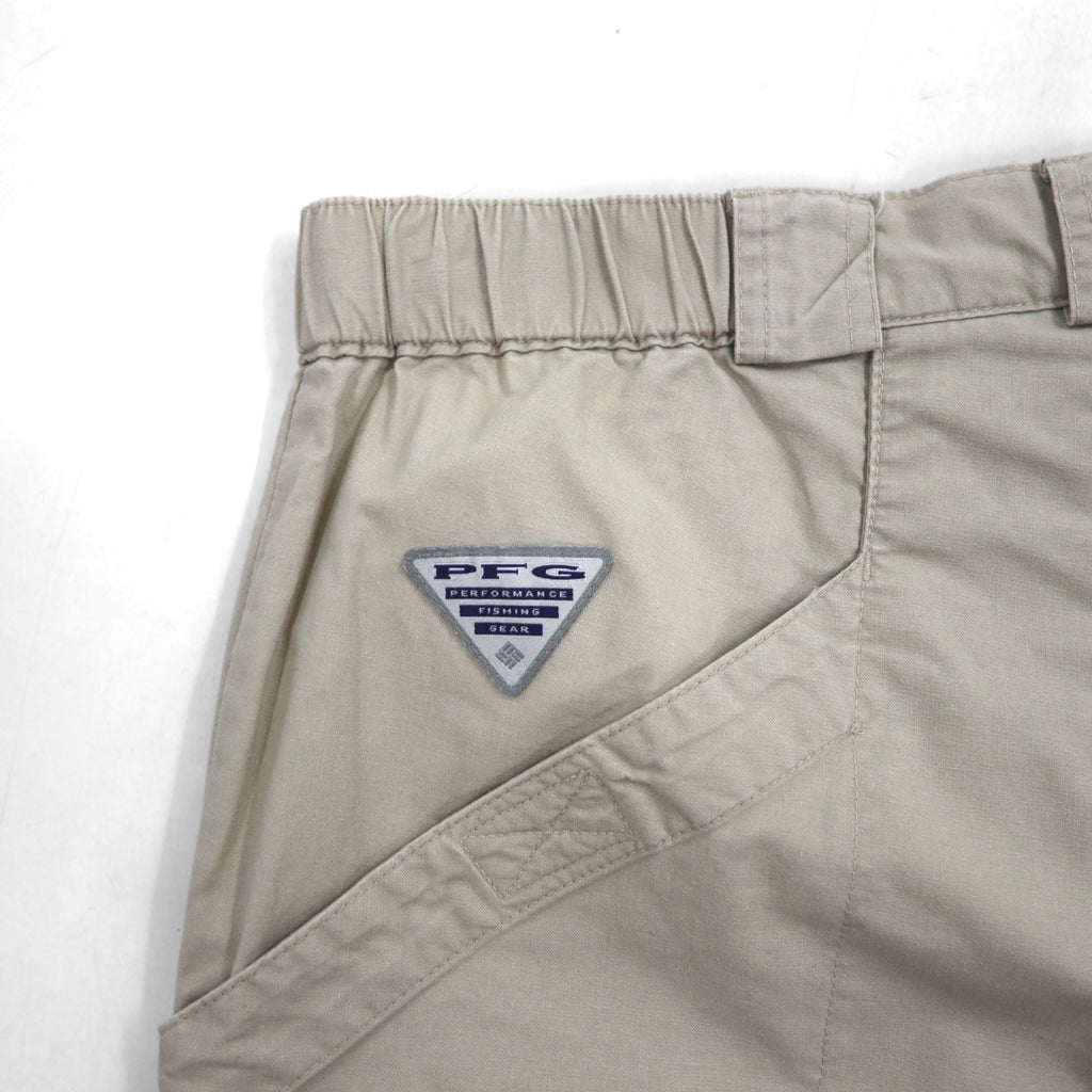 Columbia PFG フィッシングショーツ カーゴショーツ ハーフパンツ M ベージュ コットン FM4011