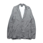 EMPORIO ARMANI Silky Knit Tailored Jacket M Grey Made in Italy
