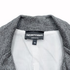 EMPORIO ARMANI Silky Knit Tailored Jacket M Grey Made in Italy