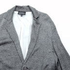 EMPORIO ARMANI Silky Knit Tailored Jacket M Grey Made in Italy