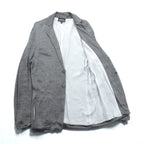 EMPORIO ARMANI Silky Knit Tailored Jacket M Grey Made in Italy