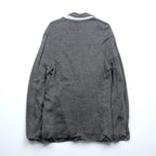 EMPORIO ARMANI Silky Knit Tailored Jacket M Grey Made in Italy