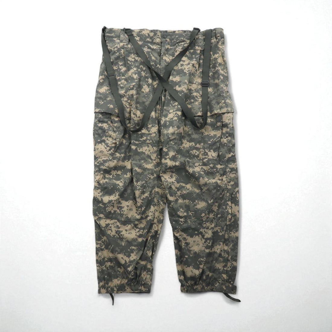 US ARMY ECWCS GEN3 LEVEL5 ソフトシェル カーゴパンツ XL ナイロン 防水 サスペンダー付 ドローコード 8415-01-538-6875 デジタルカモ