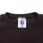 LOGO 7 USA製 90年代 プリント スウェット M ブラウン コットン 裏起毛 CAPE COD
