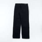 HARLEY DAVIDSON 2000s Black Denim Pants, Size L, Leather Patch, Zipper Fly, Made in Mexico