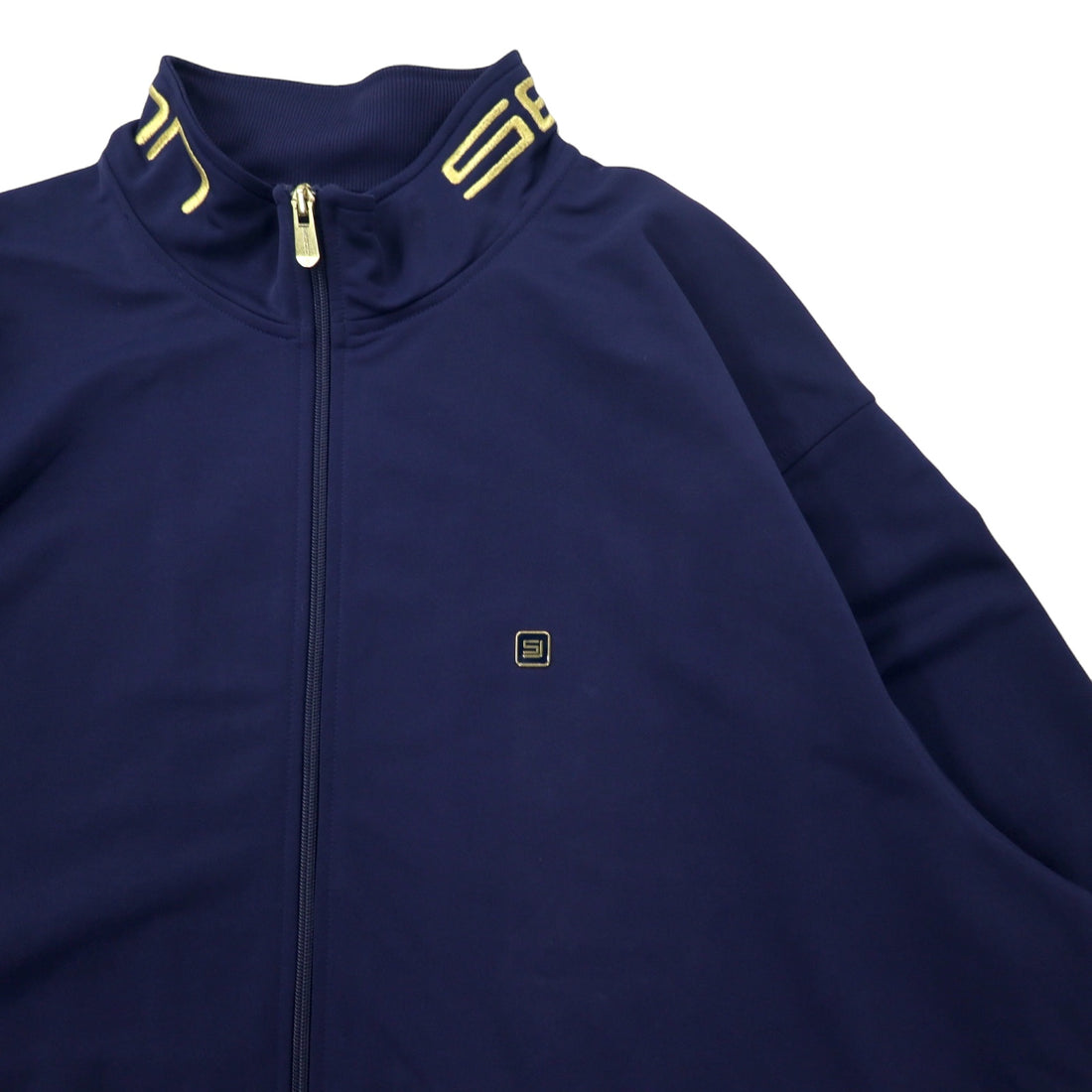 Sean John 00s Track Jacket Jersey XXL Navy Polyester Logo Embroidery Big Size