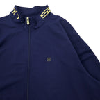 Sean John 00s Track Jacket Jersey XXL Navy Polyester Logo Embroidery Big Size
