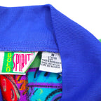 90s Vintage Sport Jacket BOLD SPIRIT 90年代 ナイロンジャケット ジップアップブルゾン M パープル 総柄