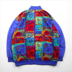 90s Vintage Sport Jacket BOLD SPIRIT 90年代 ナイロンジャケット ジップアップブルゾン M パープル 総柄