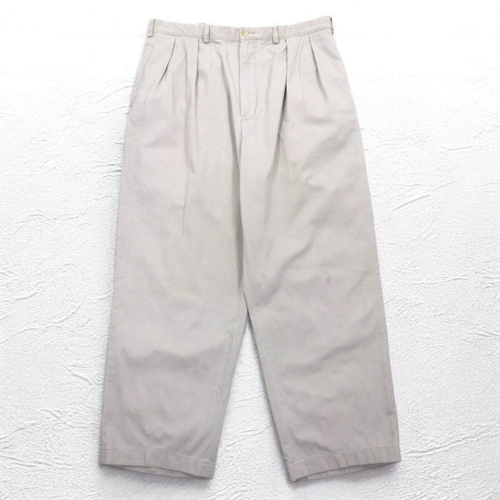 Polo by Ralph Lauren 90s Polo Chino Wide Tuck Chino Pants L Beige ANDREW PANT