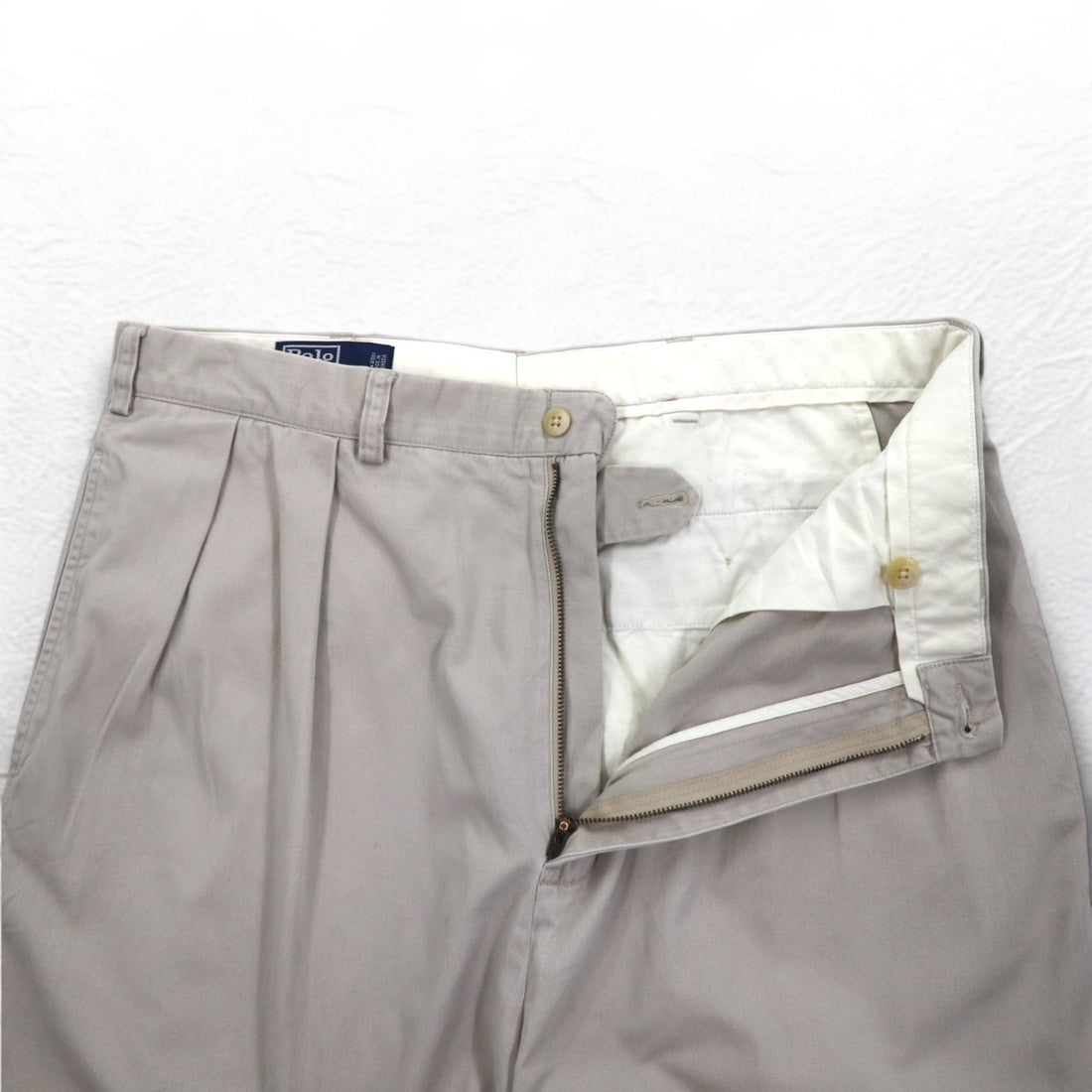 Polo by Ralph Lauren 90s Polo Chino Wide Tuck Chino Pants L Beige ANDREW PANT