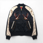 Levi's 2000s Sukajan Souvenir Jacket, Size M, Black, California Embroidery, 70906-34