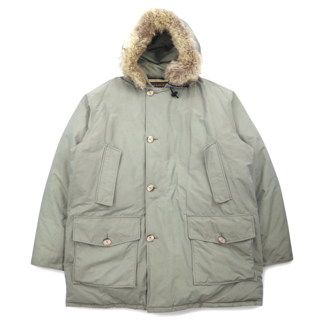 日本然リトテ-古着オンライン-WOOLRICH USA製 アークティックパーカ ARCTIC PARKA ダウンジャケット XL グレー ポリエステル ダブルジップ-WOOLRICH USA Made Arctic Parka ARCTIC PARKA Puffer Jacket XL Gray Polyester Double Zip