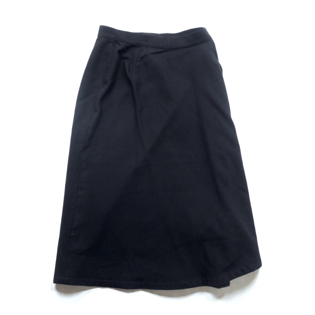 GUCCI 80s Made in Italy Vintage Wrap Skirt FREE Black Wool Old Gucci