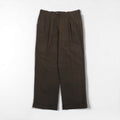 RALPH LAUREN 90s 2-pleat wide-leg slacks, size L, brown check polyester